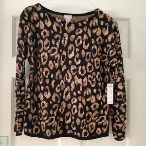 Chicos pullover sweater with metal beads.